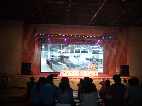 宁波凤凰山海港乐园海洋剧场室内表贴LED显示屏