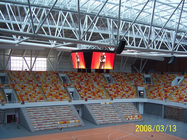 上海松江大学园区体育馆室内led全彩显示屏
