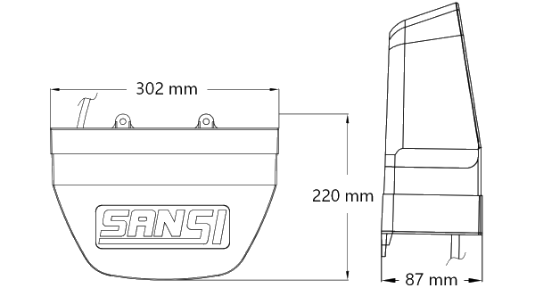 鸭嘴型护栏灯C0810-EV尺寸图